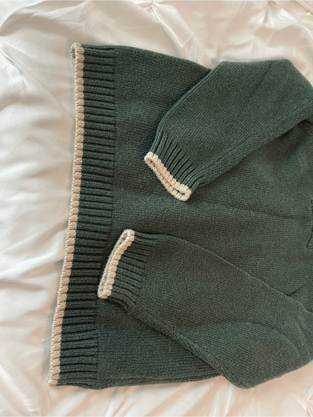 Janie and Jack Green and Red Half-Zip Sweaters - Picture 7 of 12